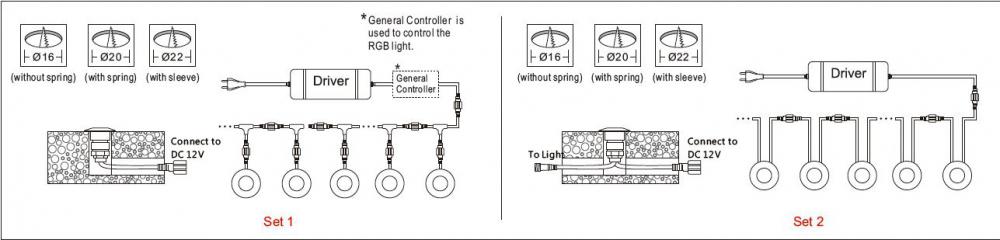 Встраиваемый светильник уличный RGB SC-F102